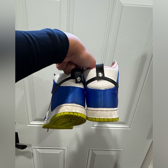 Nike Dunk High Blue Satin Atomic Green - Picture 4 of 5